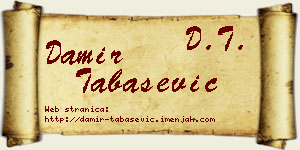 Damir Tabašević vizit kartica